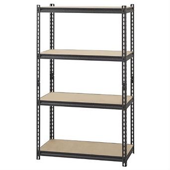 Heavy Duty 4-shelf Black Storage Rack Shelving Unit With 575-lb Shelf Weight Capacity