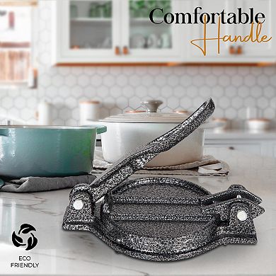 Alpine Cuisine Cast Iron Gordita Press 5 Inch, Roti & Corn Press, Lightweight, Easy To Clean & Use