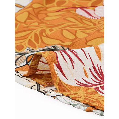 Women Hawaiian Shirt And Shorts Set Tropical Summer Button Down Sets