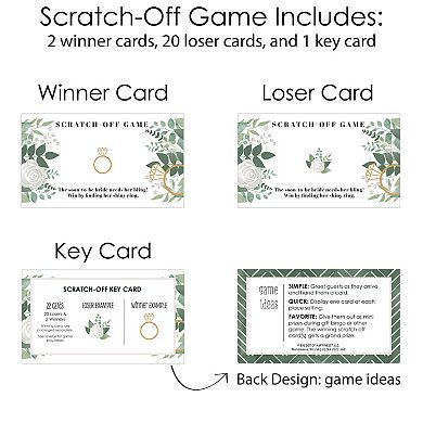 Big Dot Of Happiness Boho Botanical Bride Bridal Shower Wedding Game Scratch Off Cards 22 Ct