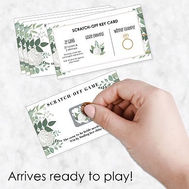 Big Dot Of Happiness Boho Botanical Bride Bridal Shower Wedding Game Scratch Off Cards 22 Ct