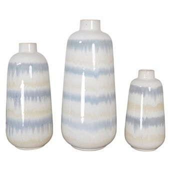 Afd Home Bayshore Gray Sand Vase Set Of 3