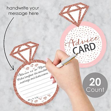 Big Dot Of Happiness Bride Squad Rose Gold Bridal Shower Bachelorette Advice Card Game 20 Ct