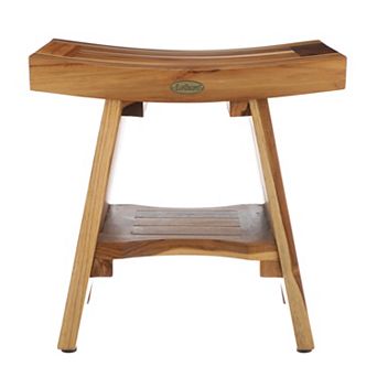 Natural Serenity 18" Shower Stool With Shelf