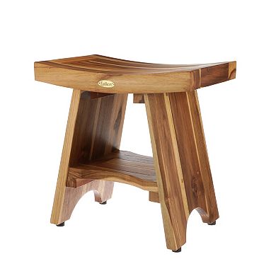 Natural Serenity 18" Shower Stool With Shelf
