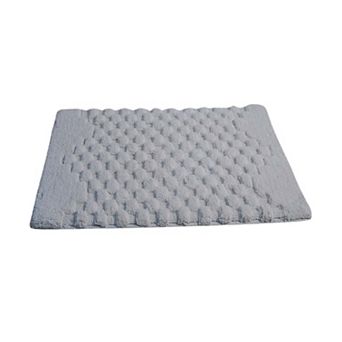 Luxurious Block Pattern High Quality Year Round Cotton With Non-Skid Back Bath Rug