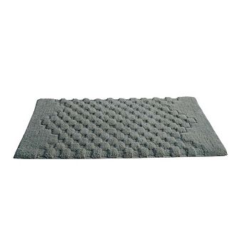Luxurious Block Pattern High Quality Year Round Cotton With Non-Skid Back Bath Rug