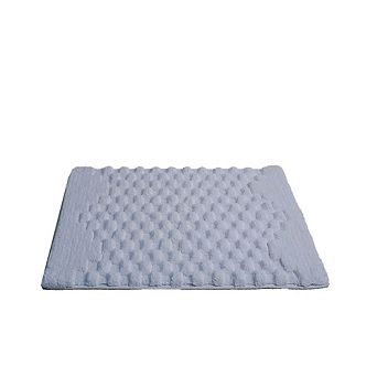 Luxurious Block Pattern High Quality Year Round Cotton With Non-Skid Back Bath Rug
