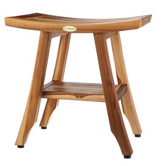 Satori 18" EarthyTeak Shower Bench With Shelf