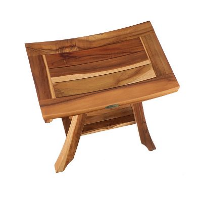 Satori 18" EarthyTeak Shower Bench With Shelf