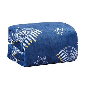 Hannukah Micro Plush Decorative All Season Premium Quality Throw Blanket