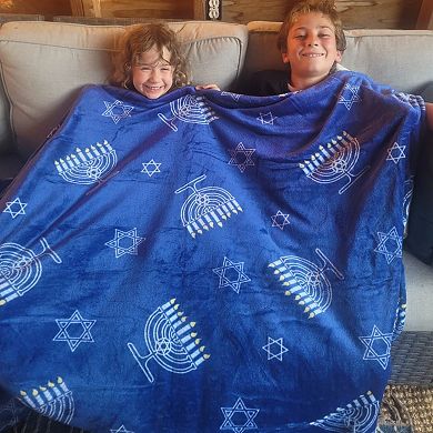 Hannukah Micro Plush Decorative All Season Premium Quality Throw Blanket