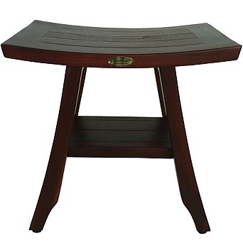 Satori 18" Teak Shower Bench With Shelf
