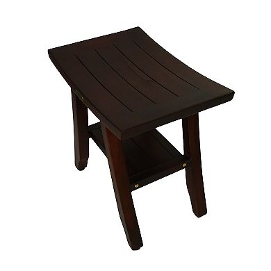 Satori 18" Teak Shower Bench With Shelf