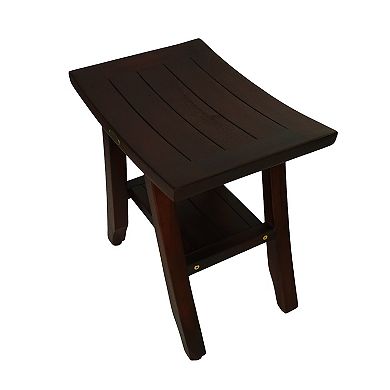 Satori  18" Teak Shower Bench With Shelf