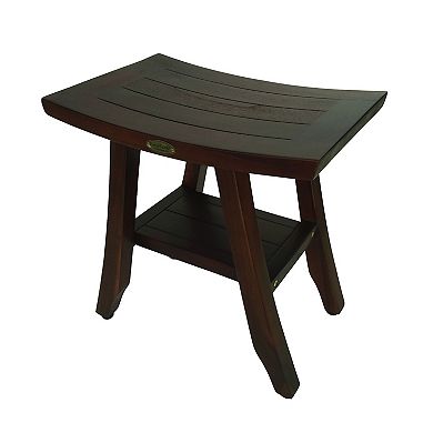 Satori 18" Teak Shower Bench With Shelf
