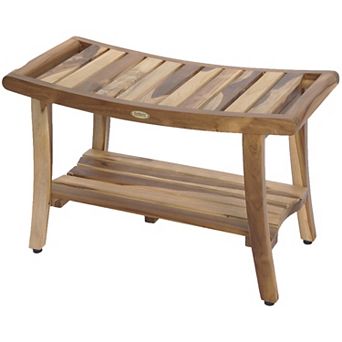 Harmony 30" Teak Wood Shower Bench With LiftAide Arms