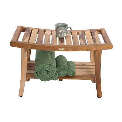 Harmony 30" Teak Wood Shower Bench With LiftAide Arms