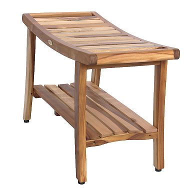 Harmony 30" Teak Wood Shower Bench With  LiftAide Arms