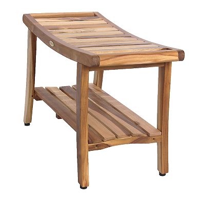 Harmony 30" Teak Wood Shower Bench With LiftAide Arms