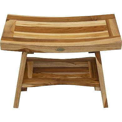 Natural Serenity 24" Shower Bench With Shelf