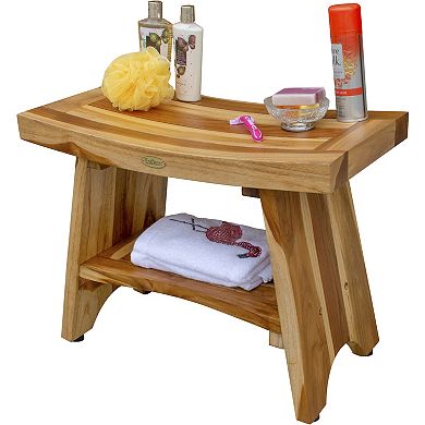 Natural Serenity 24" Shower Bench With Shelf