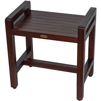 Eleganto 20" Teak Wood Shower Bench with LiftAide Arms