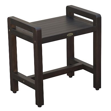  Eleganto 20" Teak Wood Shower Bench with LiftAide Arms