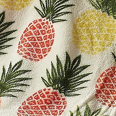 Natural Peapple Micro Plush Decorative All Seaon Throw Blanket Tropical And Fresh Design