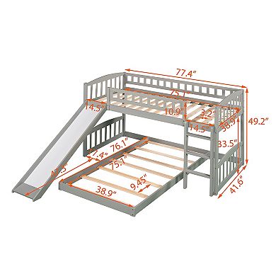 Merax Bunk Bed with Slide and Ladder