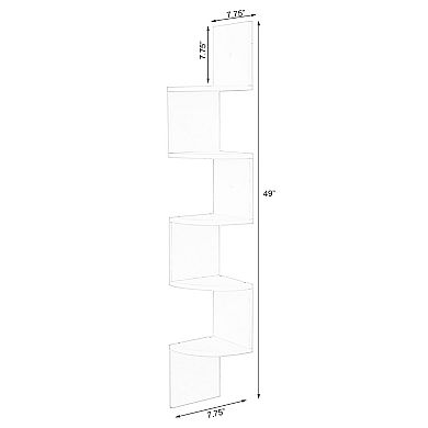 5 Tier Wall Mount Corner Shelf