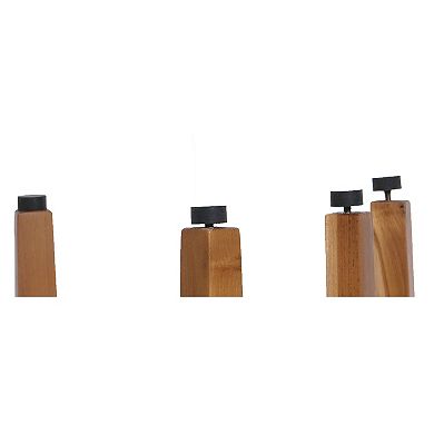 SnazzyCorner 18" Teak Wood Wide Corner Shower Bench