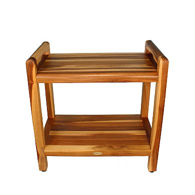 Eleganto 24" Extended Height Teak Shower  Bench