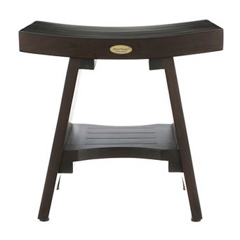 Serenity 18" Teak Shower Bench With Shelf