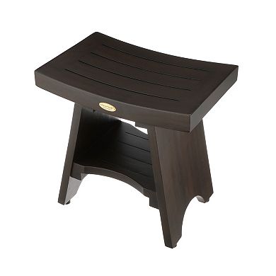 Serenity 18" Teak Shower Bench With Shelf