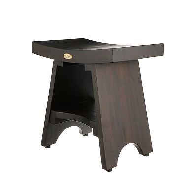 Serenity 18" Teak Shower Bench With Shelf