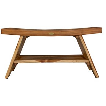 Natural Serenity 35" Shower Bench With Shelf
