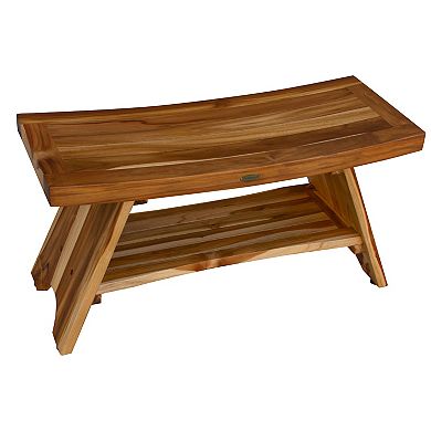 Natural Serenity 35" Shower Bench With Shelf