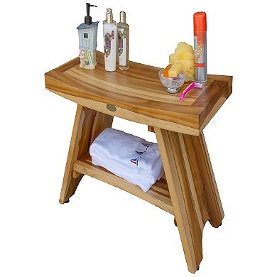 Serenity 30" Shower Bench With Shelf