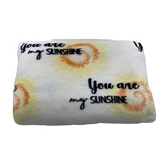 You Are My Sunshe Micro Plush Decorative All Seaon Throw Blanket Sweet And Spirg Message