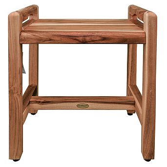 Eleganto 20" Teak Wood Shower Bench With LiftAide Arms
