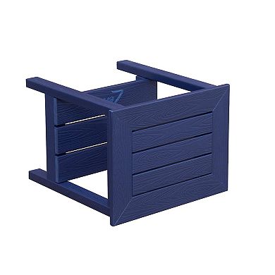 Zen 18"  Navy Recycled Faux Wood Shower Bench With Shelf