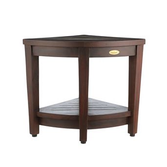 SnazzyCorner 18" Teak Wood Corner Shower Bench