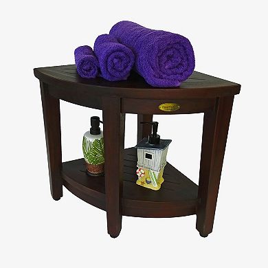 SnazzyCorner 18" Teak Wood Corner Shower Bench