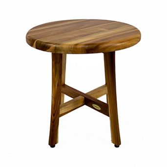 Shoji 18” Teak Wood Round Shower Seat or Side Table