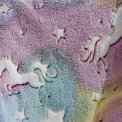 Star Glow Unicorn Plush Decorative All Season Throw Blanket To Add Magic And Charm To Any Room