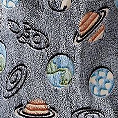 Outer Space Micro Plush Decorative All Season Throw Blanket Dreamy Nights And Cosmic Ambiance