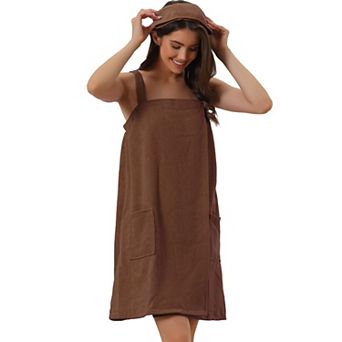 Womens Towel Wrap Bathrobe Spa Towels Robe With Adjustable Closure For Gym Shower