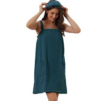 Womens Towel Wrap Bathrobe Spa Towels Robe With Adjustable Closure For Gym Shower