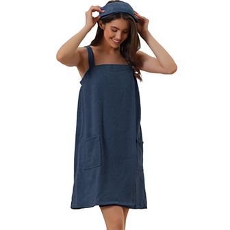 Womens Towel Wrap Bathrobe Spa Towels Robe with Adjustable Closure for Gym Shower